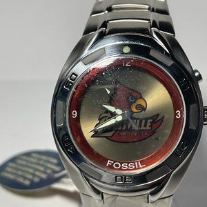 Louisville Cardinals NCAA Stainless-Steel Kaleido Watch by Fossil NEW (RARE)